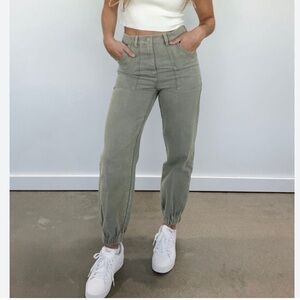 Lane 201 Cloud Ten Olive Cargo Pants High-Waisted Medium